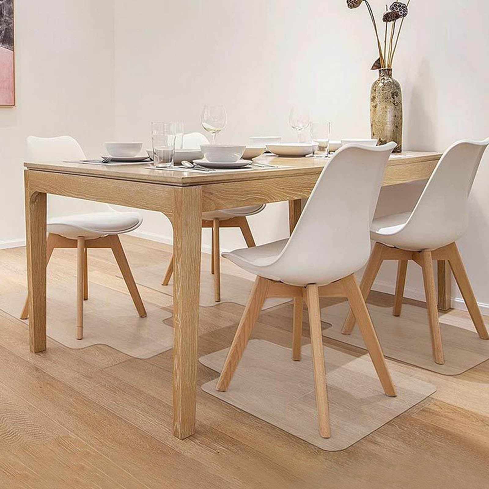 Slhenay Clear PVC Floor Desk Chair Mat 1.5mm Transparent Thick 40 x 40