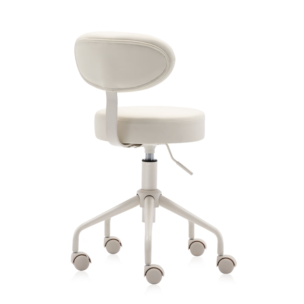 DR.LOMILOMI Pneumatic Swivel Rolling Stool Chair with Backrest 503 KAI