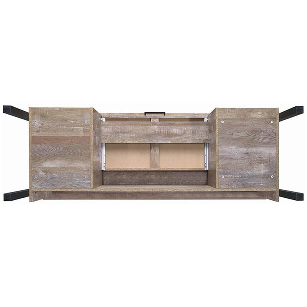 Samson 4-drawer Office Desk Weathered Oak