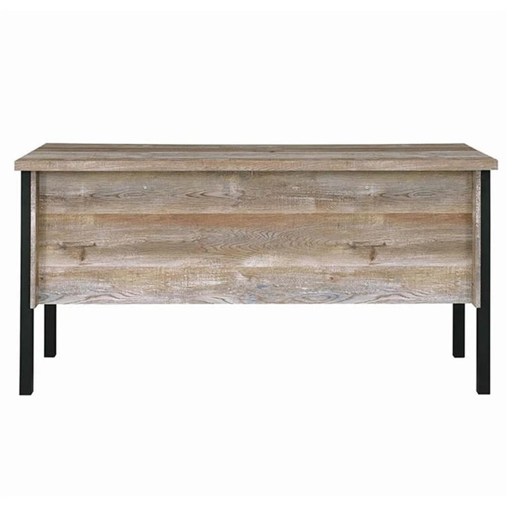 Samson 4-drawer Office Desk Weathered Oak