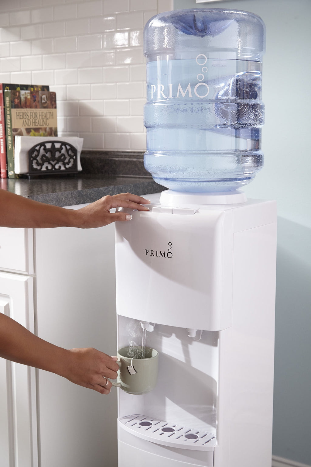 Primo® Water Dispenser Top Loading, Hot/Cold Temp, White