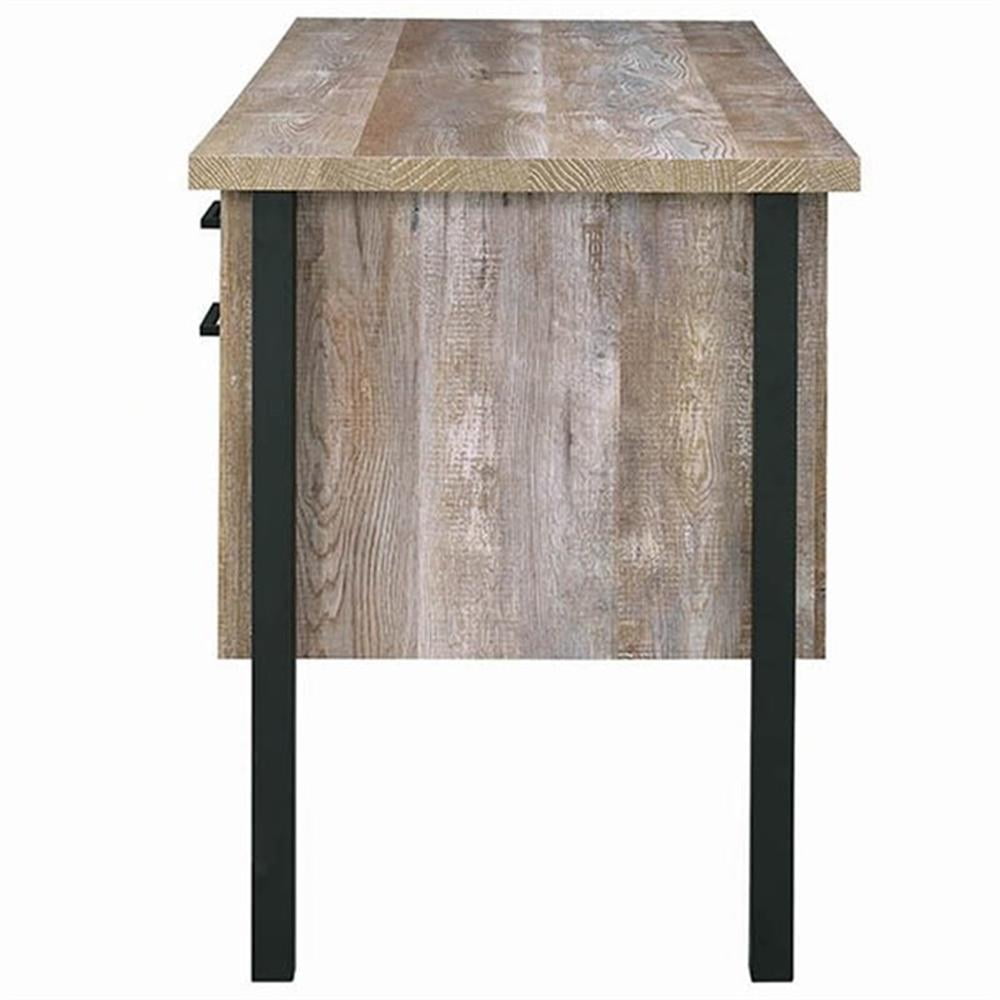 Samson 4-drawer Office Desk Weathered Oak