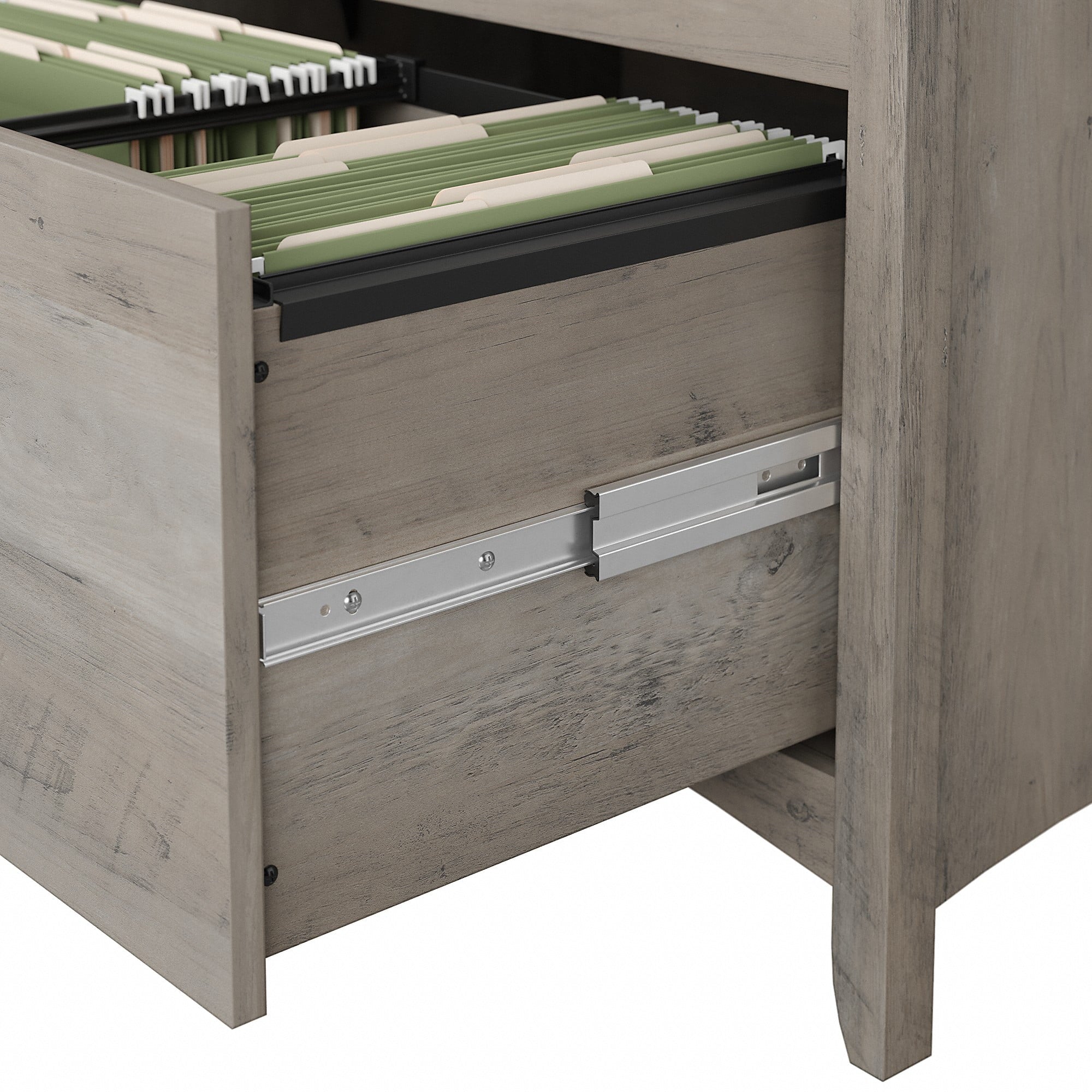 Bush Furniture Salinas Lateral File Cabinet, 2 Drawer, Driftwood Gray