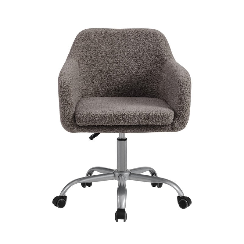 Linon Home Decor Richard Sherpa Office Chair Grey
