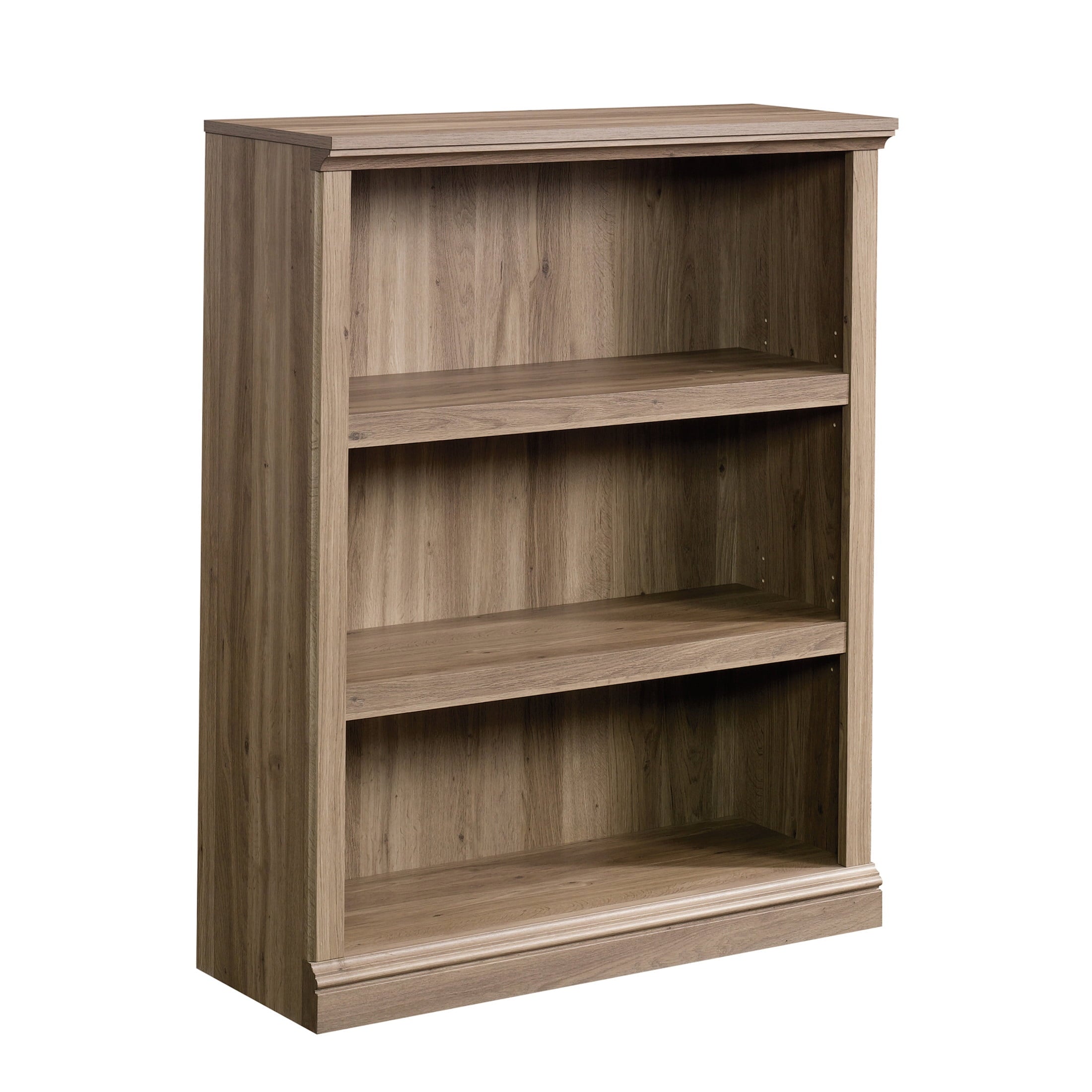 Sauder Select 3-Shelf Bookcase, Salt Oak Finish