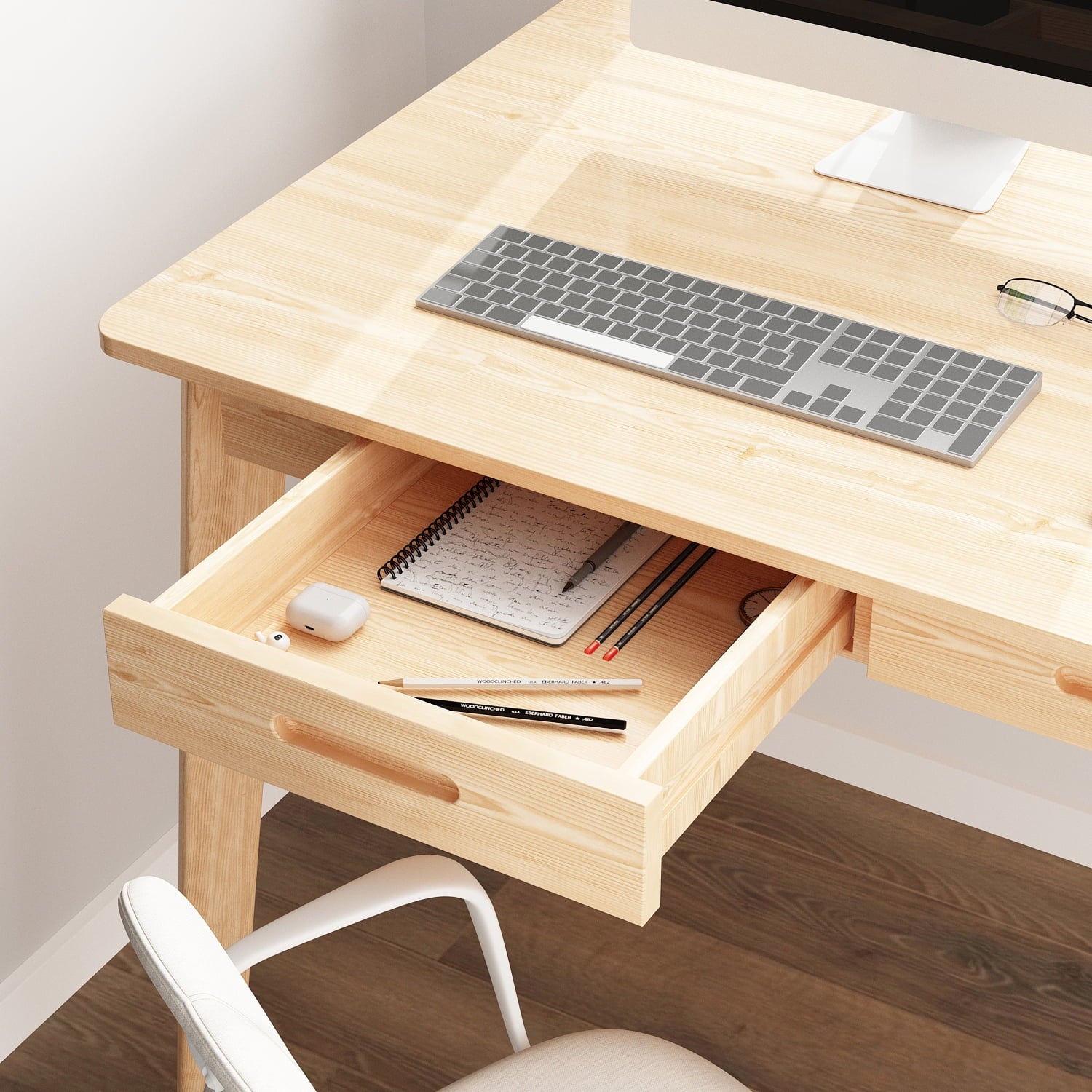 KULAGAGA Uptown Adult Lap Desks, Single Piece with Desk, Manual, 21.7" x 39.4", Brown, 1 Count, 1 Pack