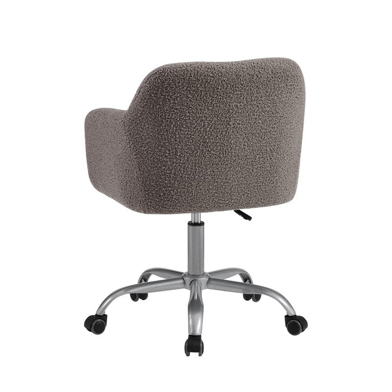 Linon Home Decor Richard Sherpa Office Chair Grey