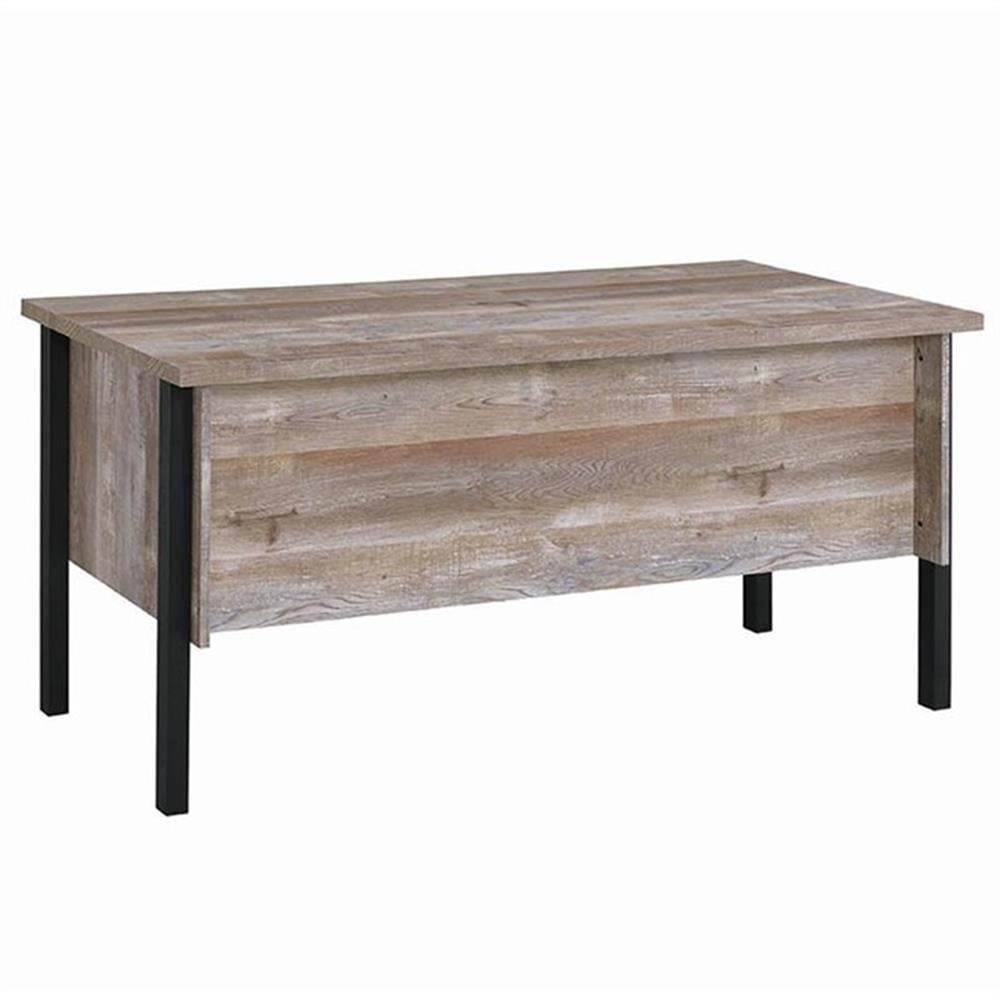 Samson 4-drawer Office Desk Weathered Oak