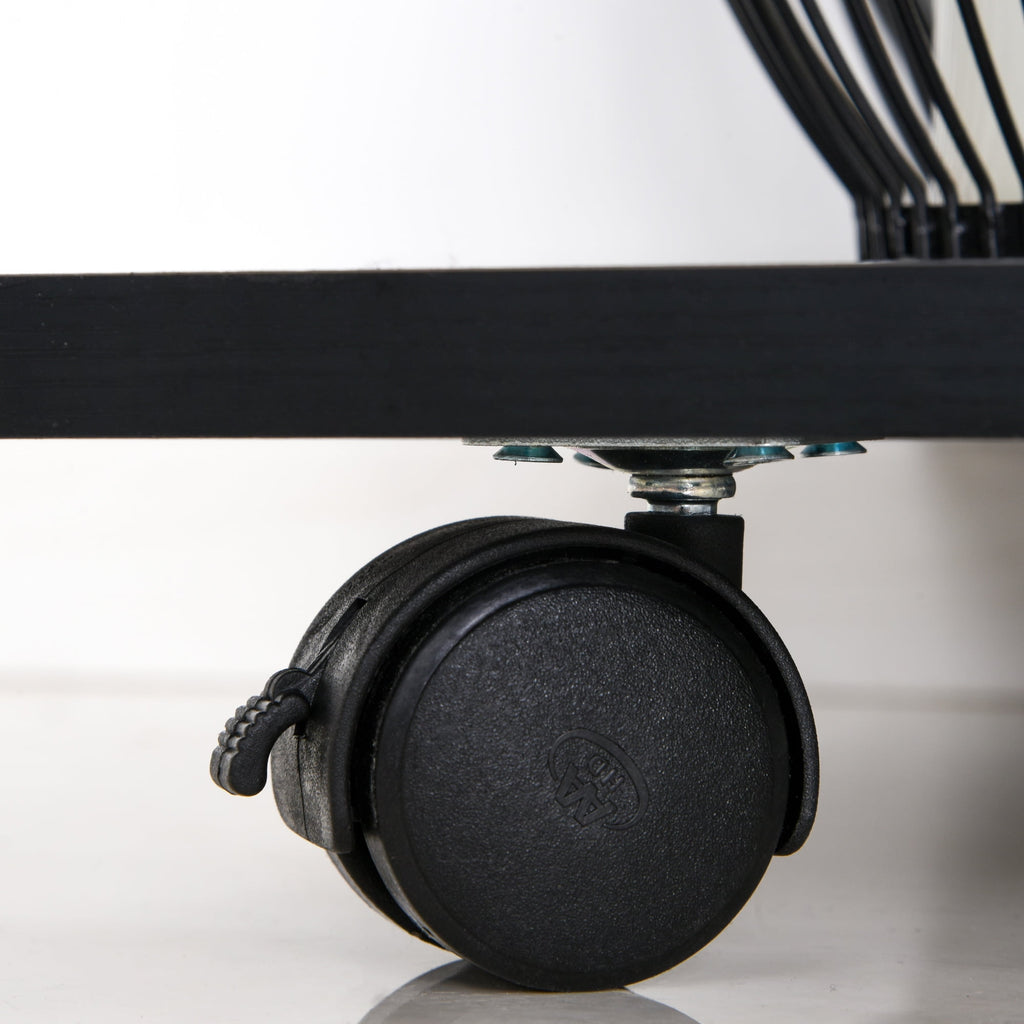 Vinsetto Mobile Printer Stand, Rolling File Cabinet Cart with Wheels, Adjustable Shelf, Drawer and CPU Stand, Black