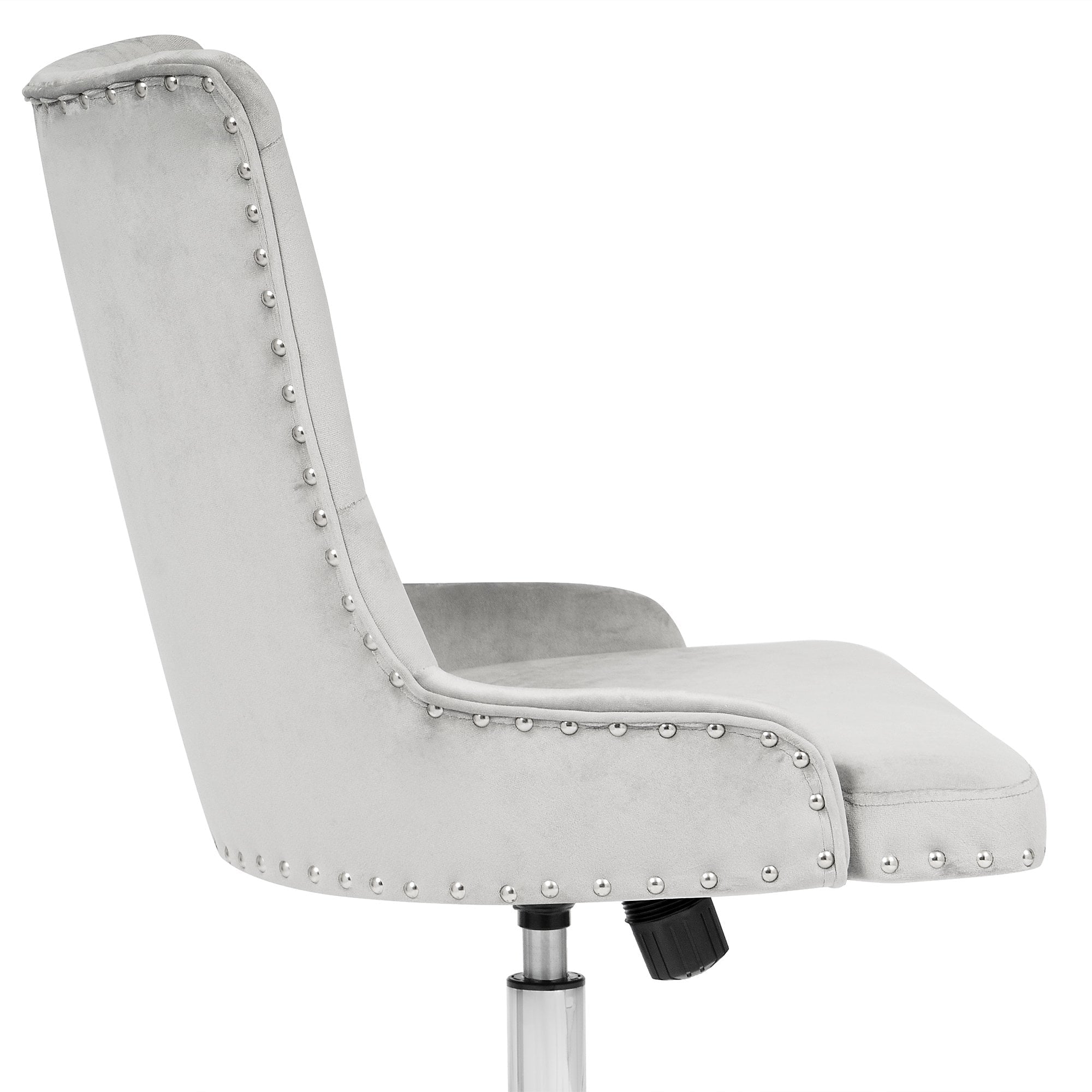 Impressions Vanity Raven Tufted 360 Degrees Swivel Vanity Chair with Armless Cushion Seat (Pink)