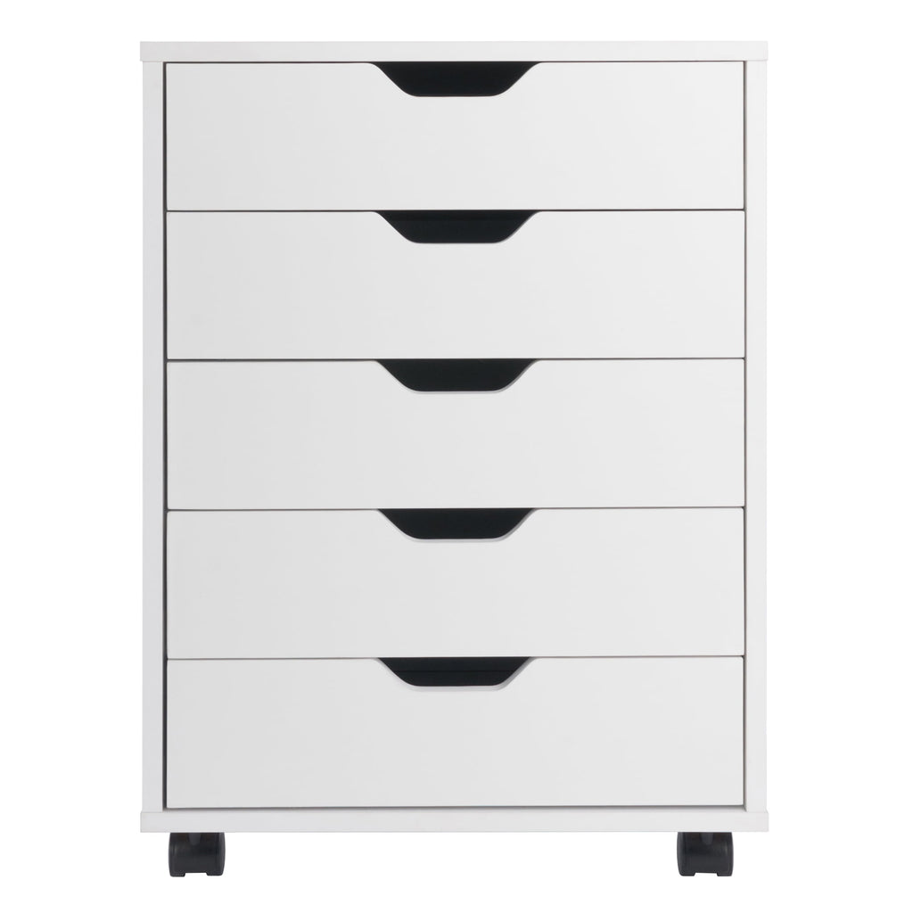 Winsome Halifax 5-Drawer Mobile Cabinet 10519, White Finish