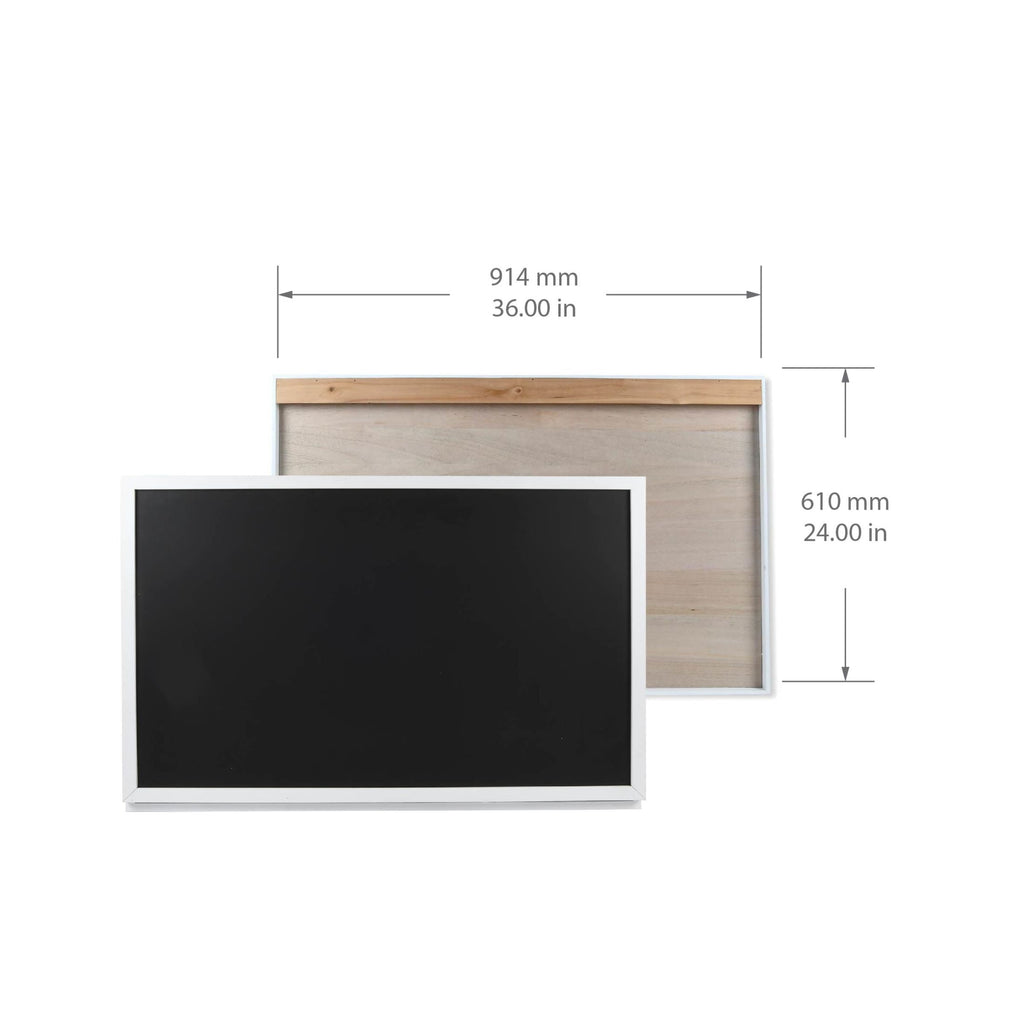 Prinz Fold Down Wall-Mounted White 36' X 24' Murphy Desk with Chalkboard