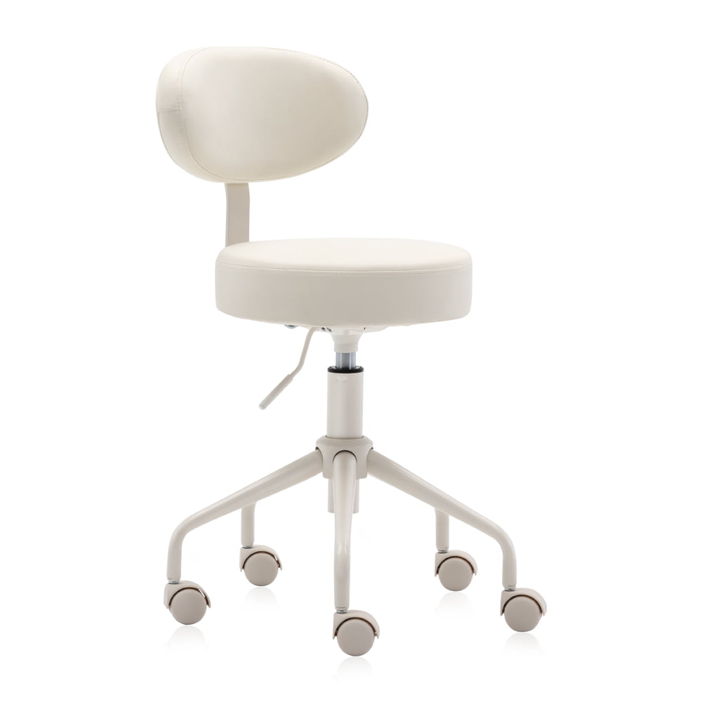 DR.LOMILOMI Pneumatic Swivel Rolling Stool Chair with Backrest 503 KAI