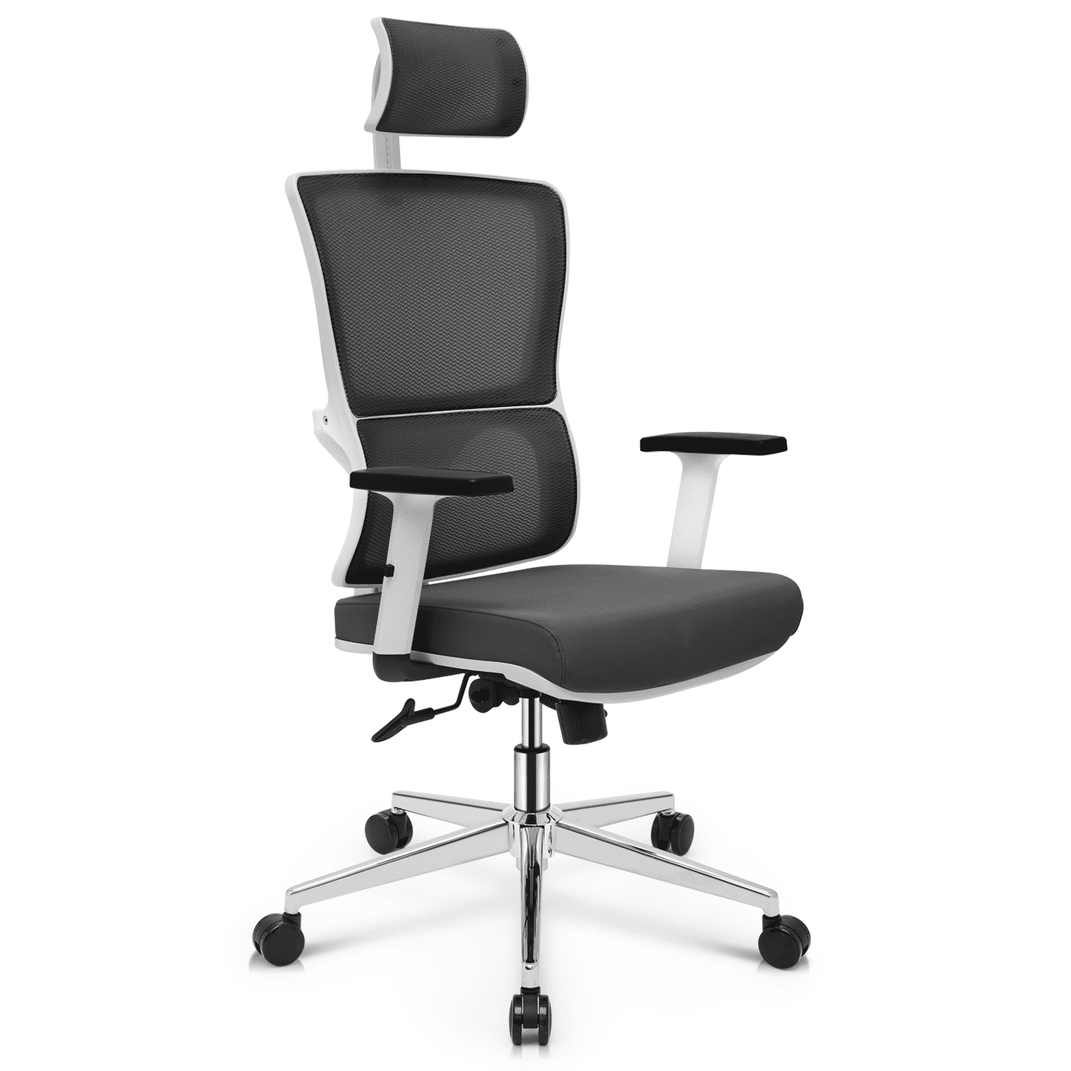MoNiBloom Ergonomic Task Office Chair, Adjustable High Back Swivel Computer Desk Chair with Headrest & Armrest for Office, Grey