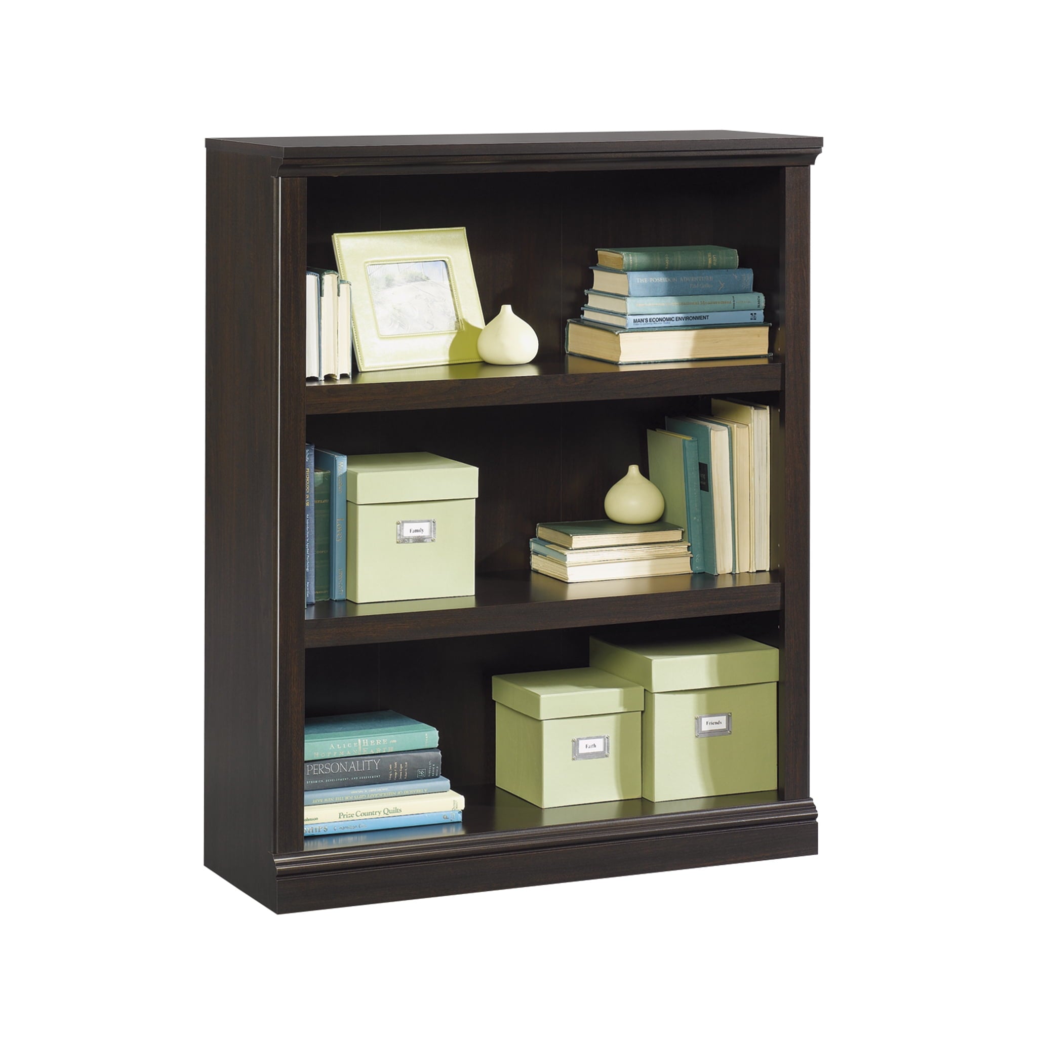 Sauder Select 3-Shelf Bookcase, Salt Oak Finish