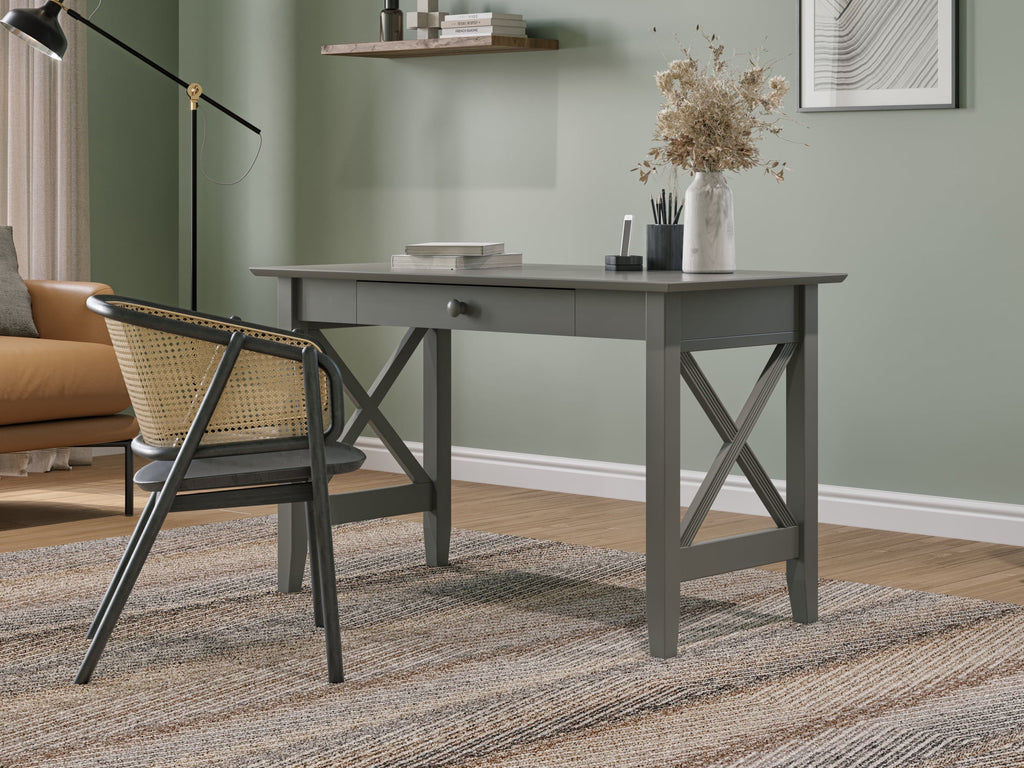 AFI X Design Desk with Drawer in Grey