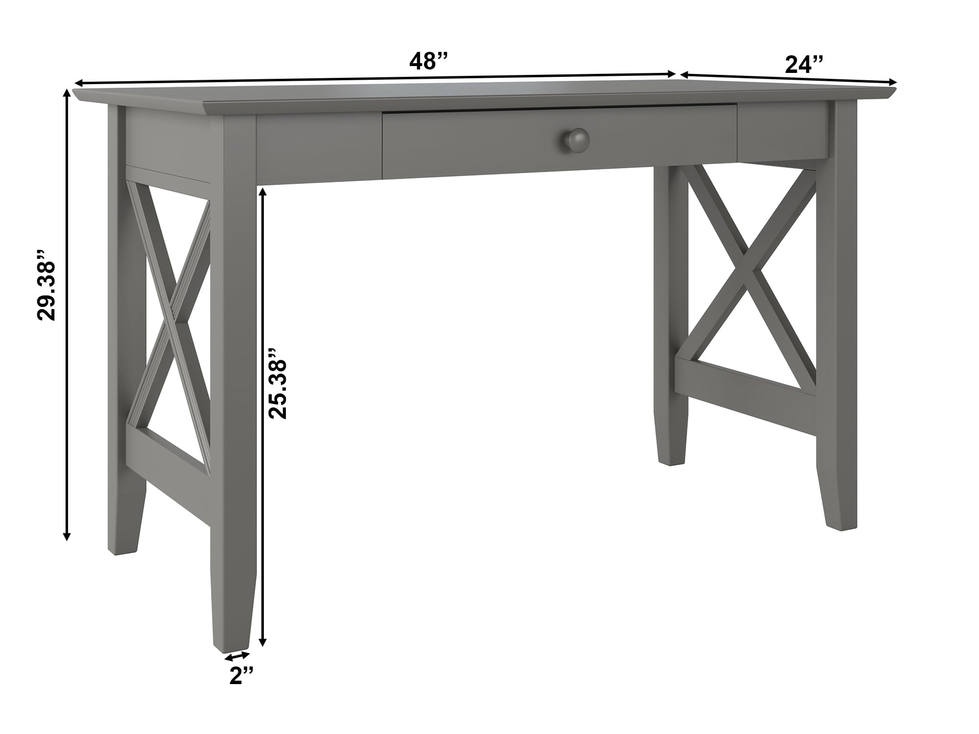 AFI X Design Desk with Drawer in Grey