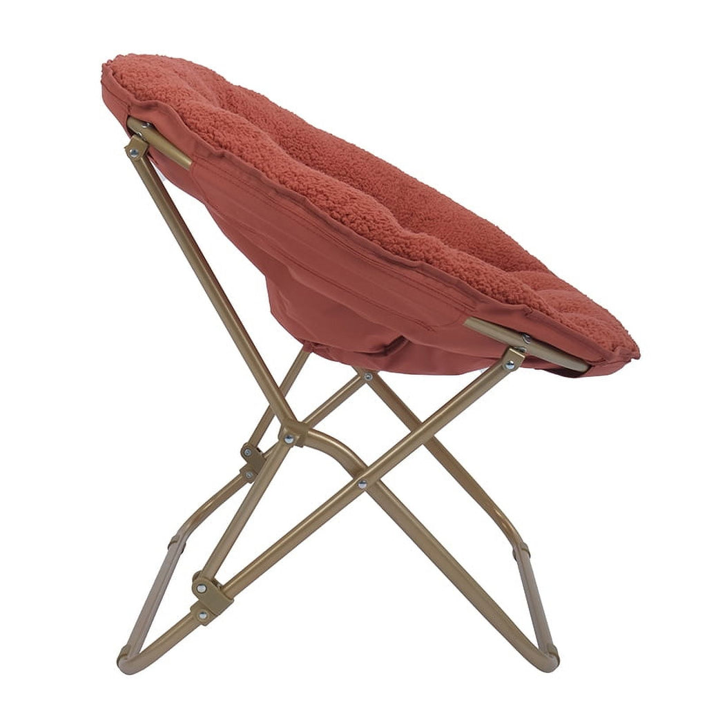 Mainstays Steel Padded Folding & Stacking Chairs, Red Canyon