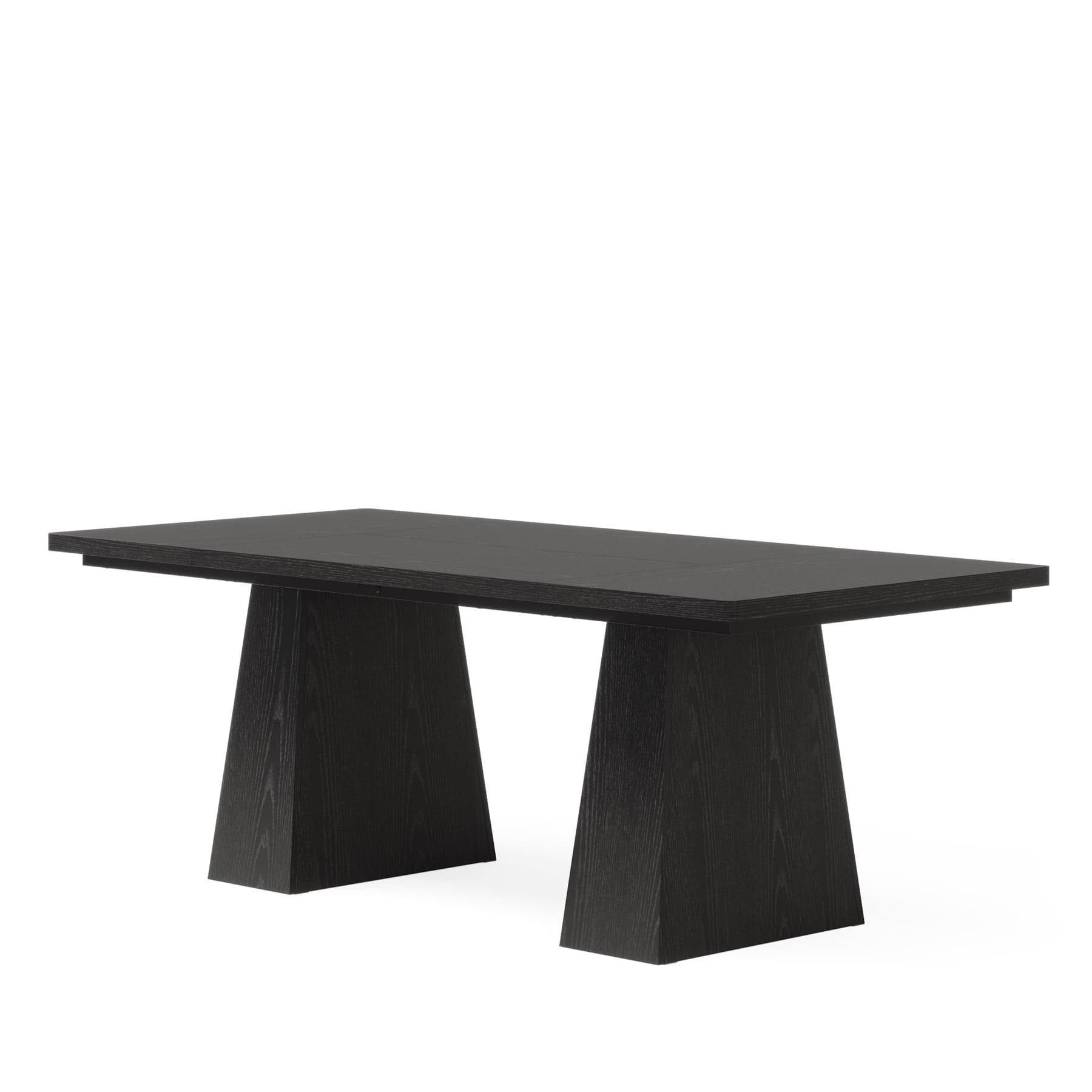 Tribesigns 63" Executive Desk, Modern Office Computer Desk with Double Pedestal, Large Simple Workstations Writing Table Conference Table for Home Office, Black