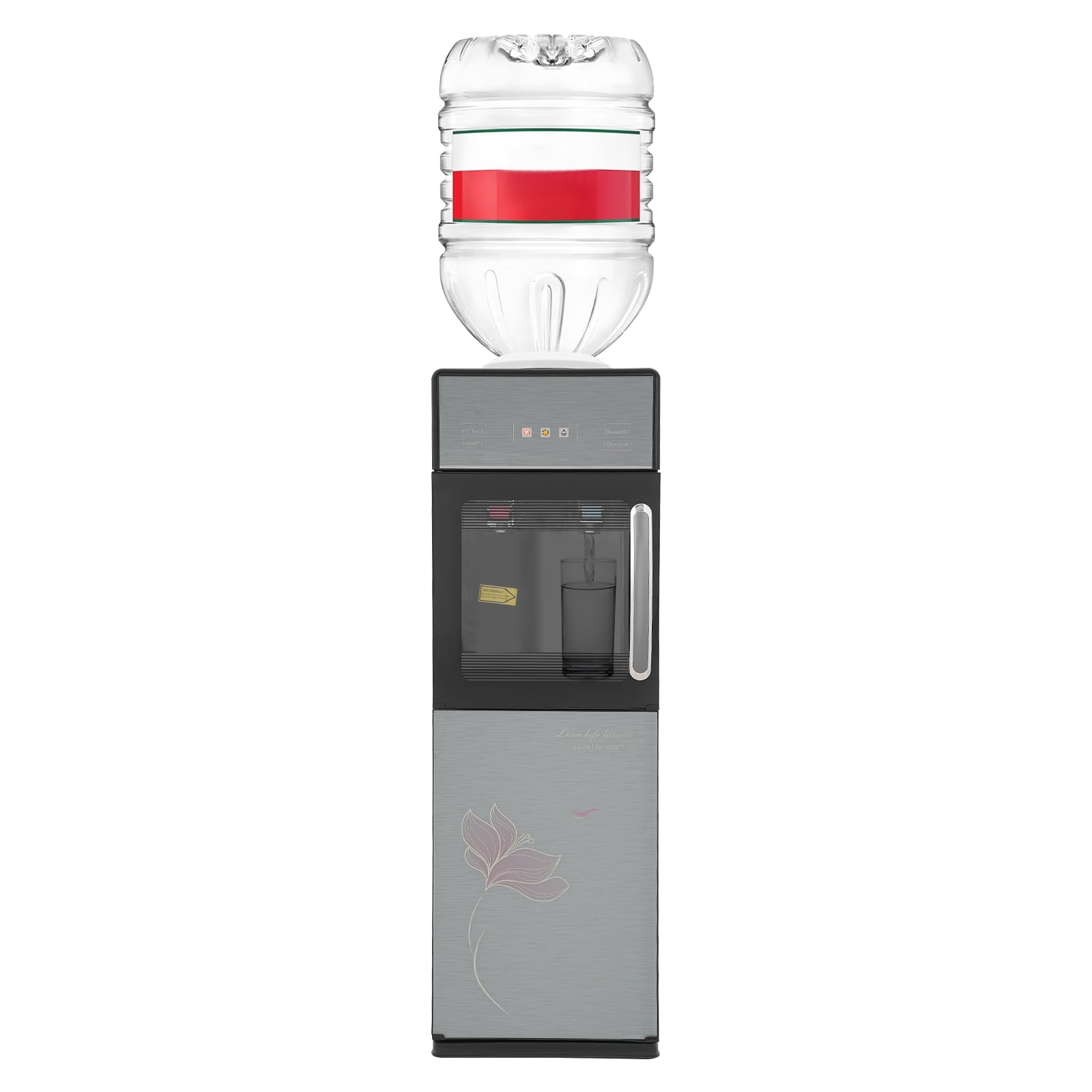YIYIBUYS Top Loading Water Dispenser 5 Gallon Freestanding Hot&Cold Water Dispenser for Office, Home, Living Room