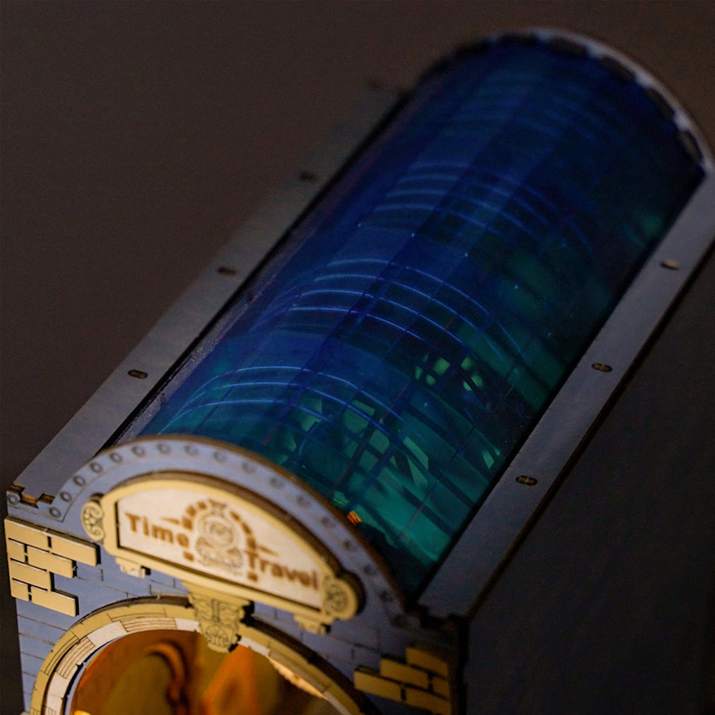 Rolife Book Nook Kit DIY 3D Wooden Puzzles Dollhouse Bookshelf Insert Diorama Decor Personalized Assembled Bookends with LED Light for Teens Adults