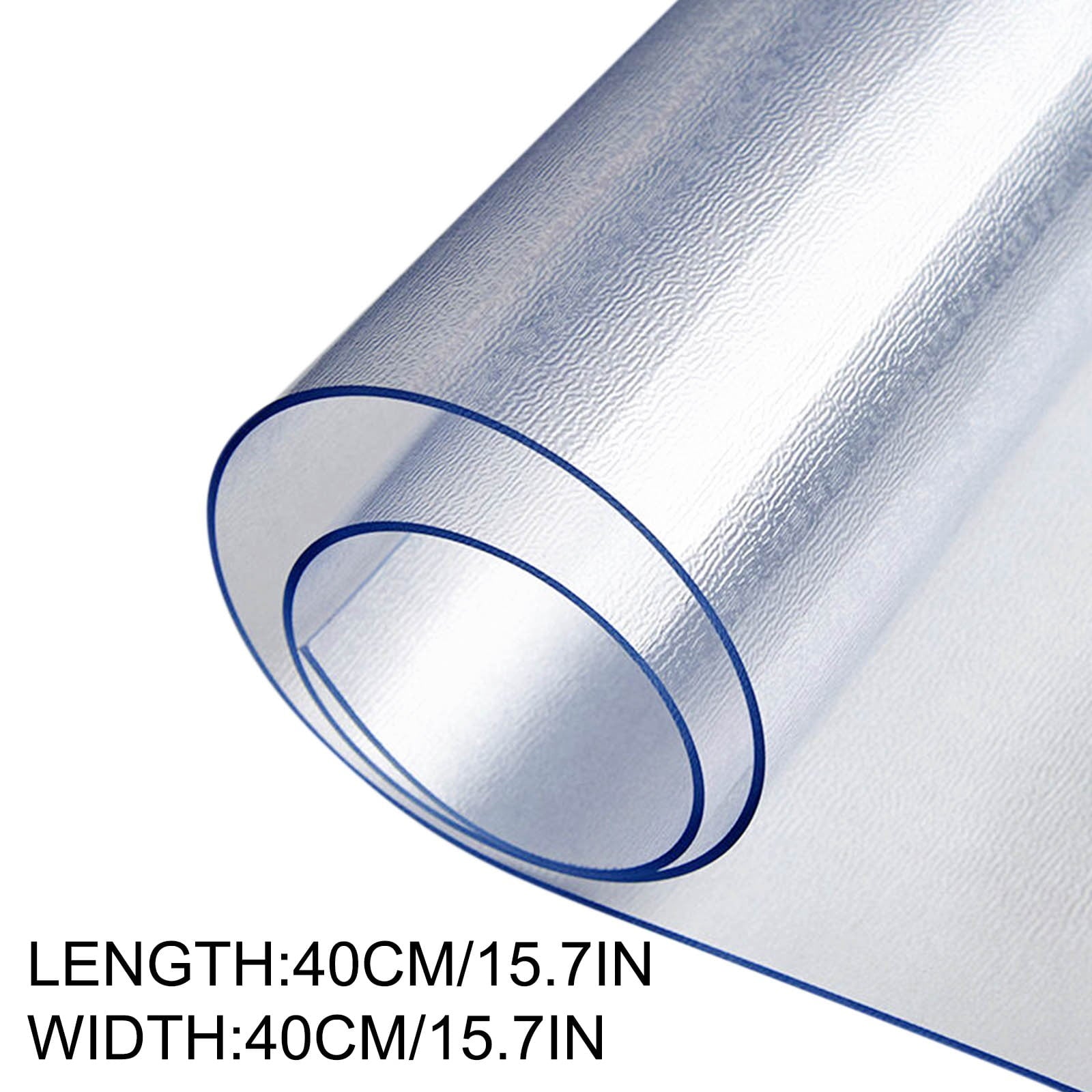 Slhenay Clear PVC Floor Desk Chair Mat 1.5mm Transparent Thick 40 x 40